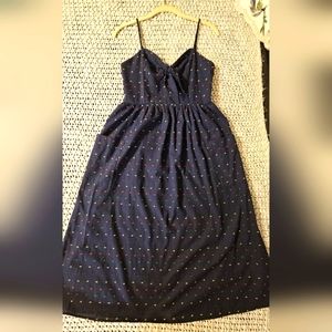 Small navy blue confetti summer dress